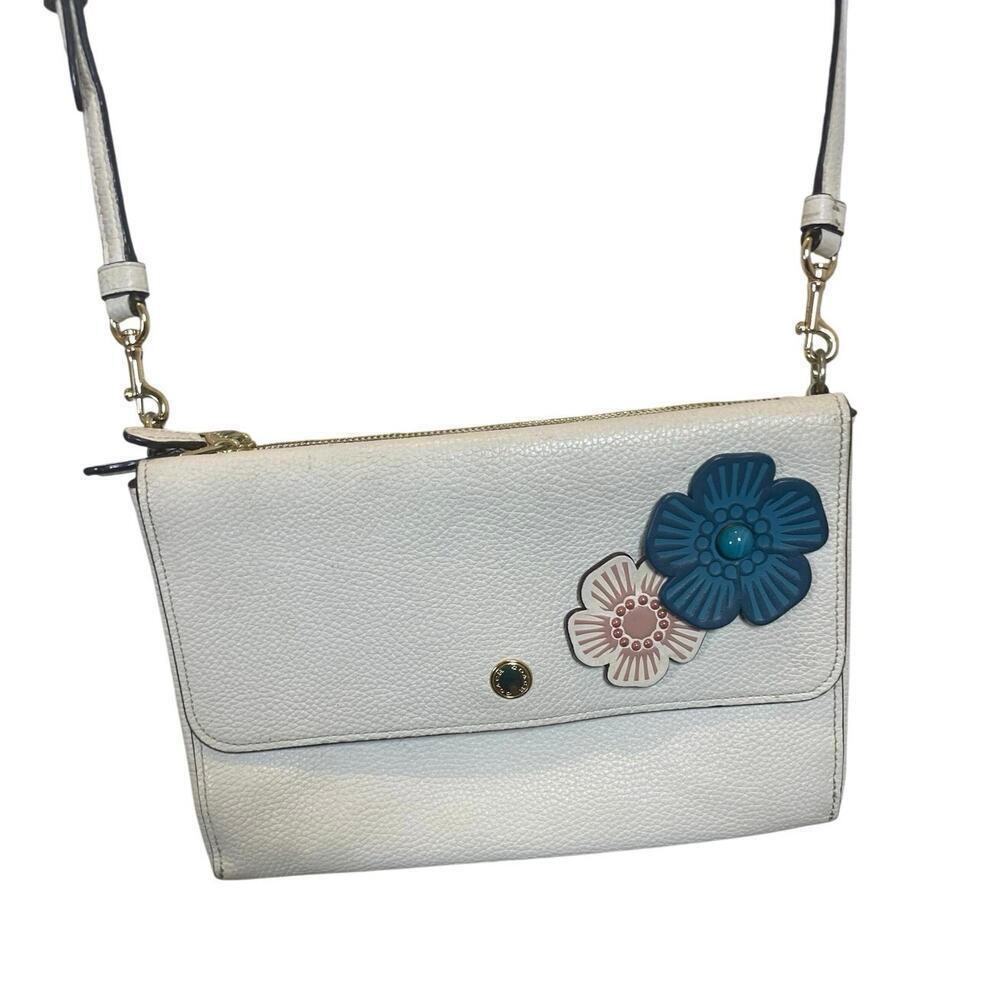 COACH CROSSBODY TEA ROSE WILLOW LEATHER CHALK COLOR VERSATILE ICONIC - Picture 15 of 16
